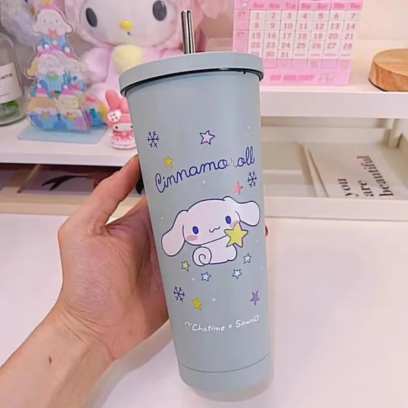 KT Fiyonklu Pembe Desenli Termos Bardak - 750ml - 5