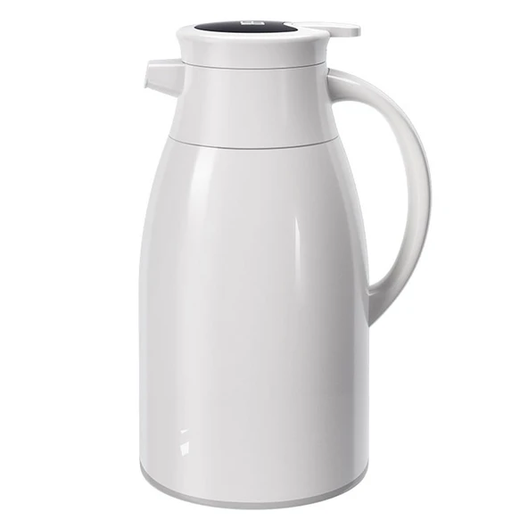 Akıllı Dijital Ekranlı Termos - 1 Litre - İpek Gri