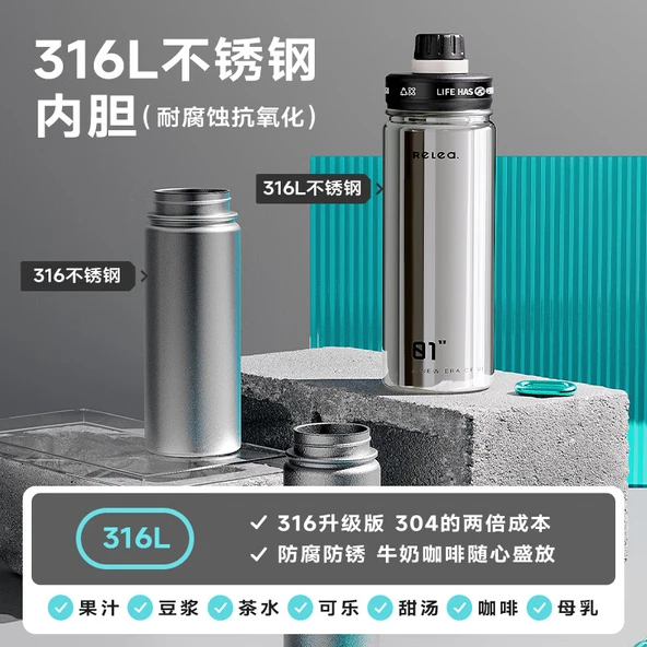 Termos Bardak - 600ml - Açık Lotus Yeşili - 4