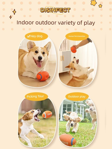 Köpek Çiğneme Oyuncağı Topu - Küçük Boyut Isırmaya Dayanıklı Patlayan Toplu - Resim 5