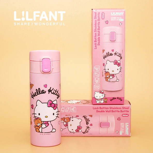HelloKitty 316 Paslanmaz Çelik Termos Bardak - Pembe - 350ml - 3