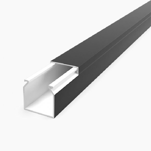 MUTLUSAN 16X16 Kablo Kanalı (SİYAH) SİDEM (5 Boy 10 Metre)