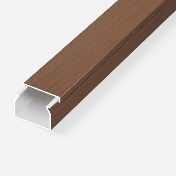 MUTLUSAN 25X16 Kablo Kanalı (KOYU CEVİZ) SİDEM (5 Boy 10 Metre)