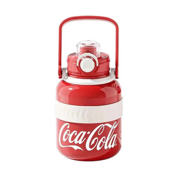 Coca-Cola Temalı 850ml Termos Bardak - Kırmızı