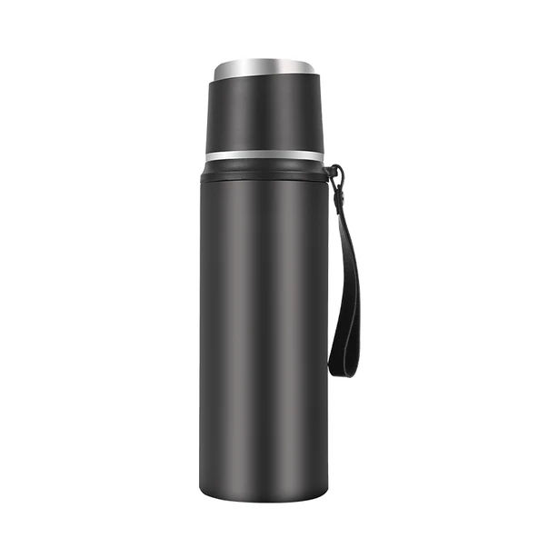 Seyahat Termosu - Siyah - 1000ML - Kulplu
