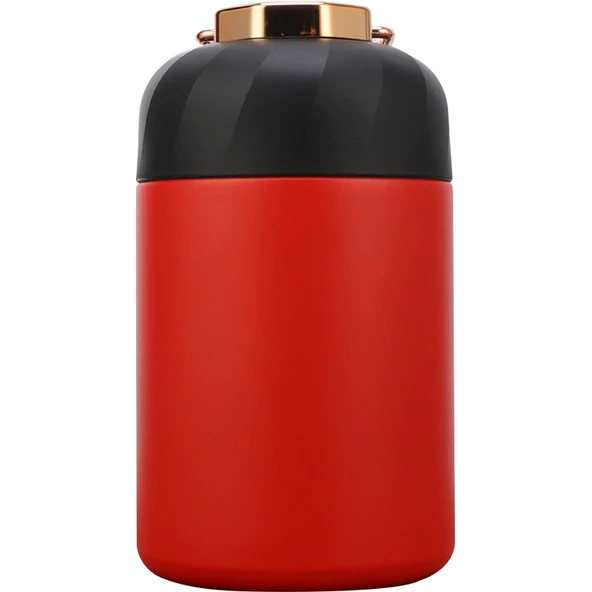 Paslanmaz Çelik Termal Yemek Kabı - 700ML - Kırmızı