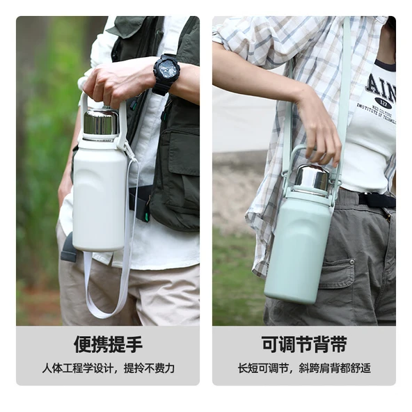 Fuguang Lingdong 316L Paslanmaz Çelik Termos - 900ml - Beyaz - 7