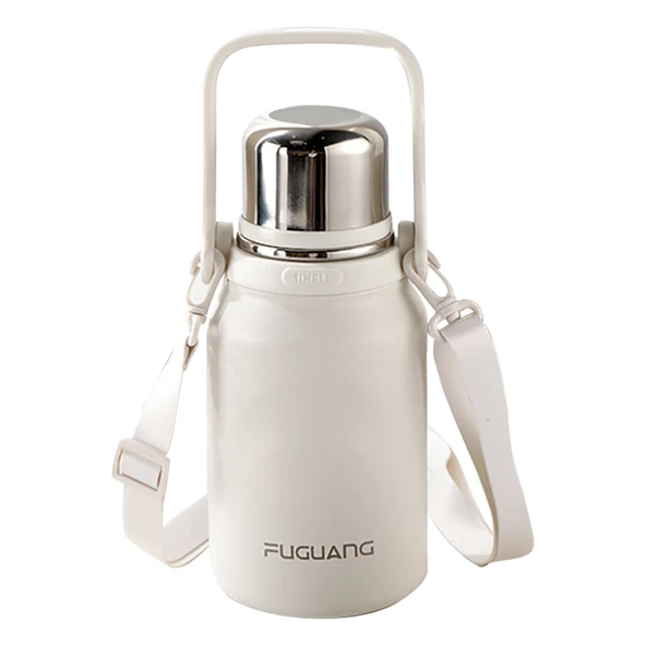 Fuguang Lingdong 316L Paslanmaz Çelik Termos - 900ml - Beyaz