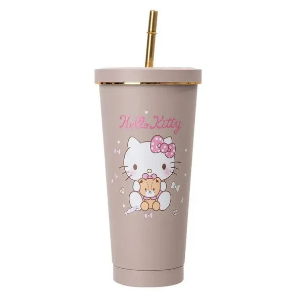 KT Gri Desenli Termos Bardak - 750ml
