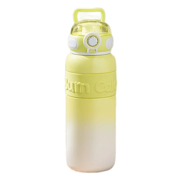 800ml Pipetli Termos Suluk - Yeşil Üzüm