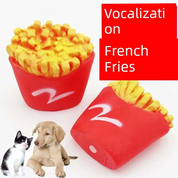 Vinil Köpek Oyuncağı - Sesli Patates Kızartması