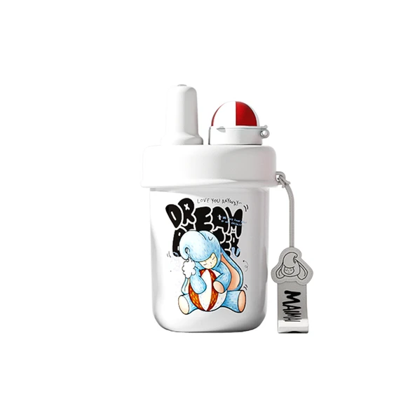 400ml Pipetli Termos Bardak - Beyaz