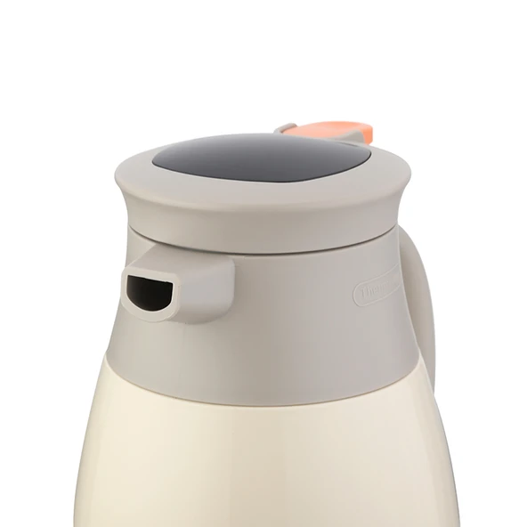 Dijital Ekranlı Termos - 1 Litre - Bej - 7