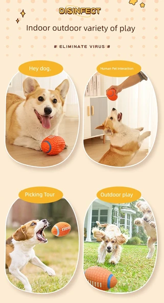 Köpek Çiğneme Oyuncağı Topu - Küçük Boyut Isırmaya Dayanıklı Patlayan Toplu - Resim 10