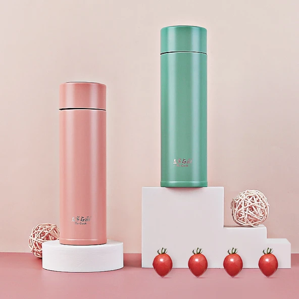 Akıllı Sıcaklık Göstergeli Termos Bardak - 316 Paslanmaz Çelik - 320ml - Yeşil - 5
