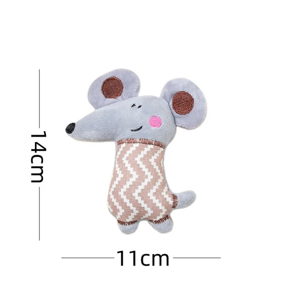 Peluş Köpek/Kedi Oyuncak - Fare - 14x11 cm