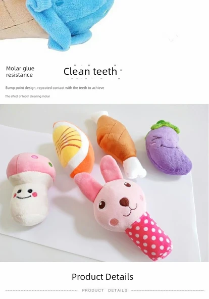 Köpek Sesli Peluş Oyuncak - Kırmızı Biber - Resim 9