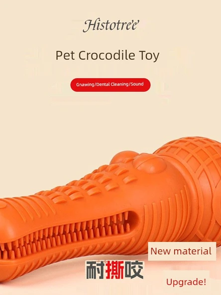 Köpek Kedi Çiğneme Oyuncakları Timsah Molar Çubuk Diş Fırçası Sesli Temizleme Isırmaya Dayanıklı - [2'li Paket] Gök Mavisi - 2