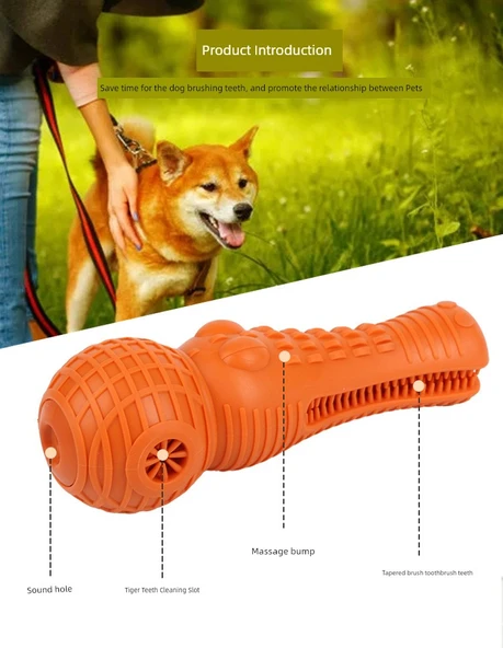 Köpek Kedi Çiğneme Oyuncakları Timsah Molar Çubuk Diş Fırçası Sesli Temizleme Isırmaya Dayanıklı - [2'li Paket] Gök Mavisi - 10
