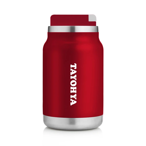 Paslanmaz Çelik Termos Yemek Kabı - 500ml - Kırmızı