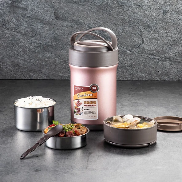 Vakumlu Termal Güveç Tenceresi - 2L - Paslanmaz Çelik - Rose Gold - 7