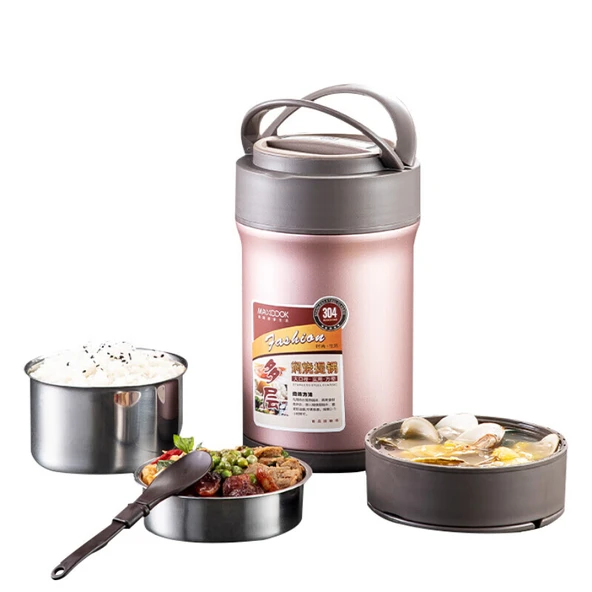 Vakumlu Termal Güveç Tenceresi - 2L - Paslanmaz Çelik - Rose Gold