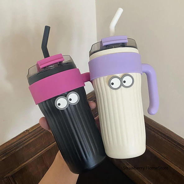 860ML Paslanmaz Çelik Termos - Pembe - 10
