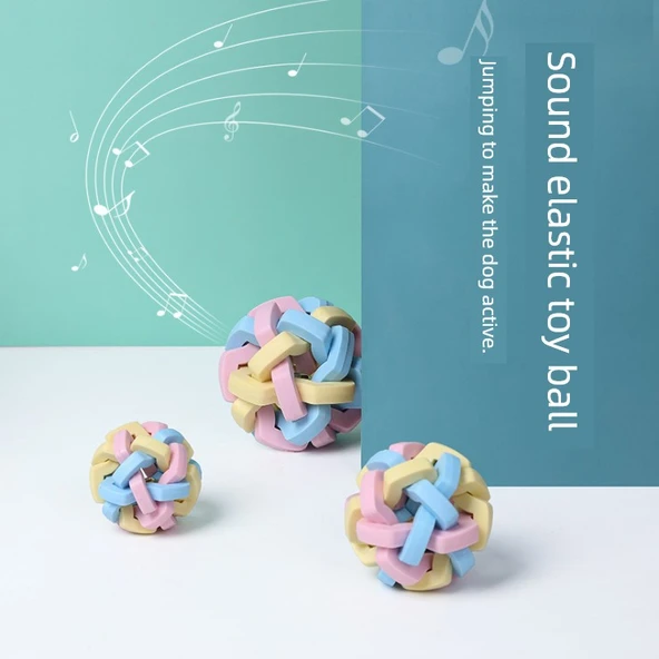 Zilli Köpek Oyun Topu - Kırmızı - Orta 7cm - 2