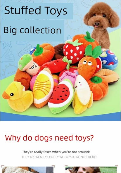 Köpek Sesli Peluş Oyuncak - Kırmızı Biber - Resim 8