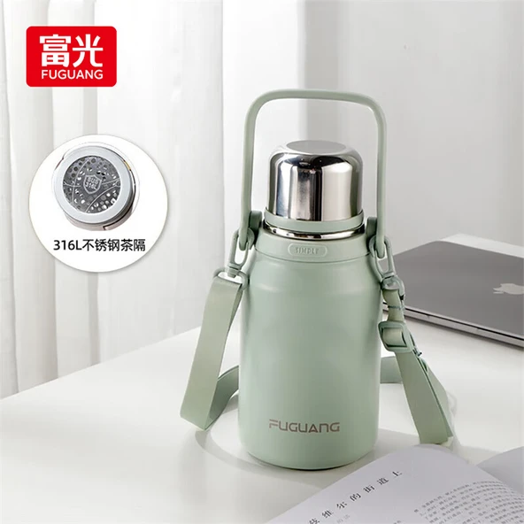 316L Paslanmaz Çelik Termos - 1200ml - Beyaz - 7