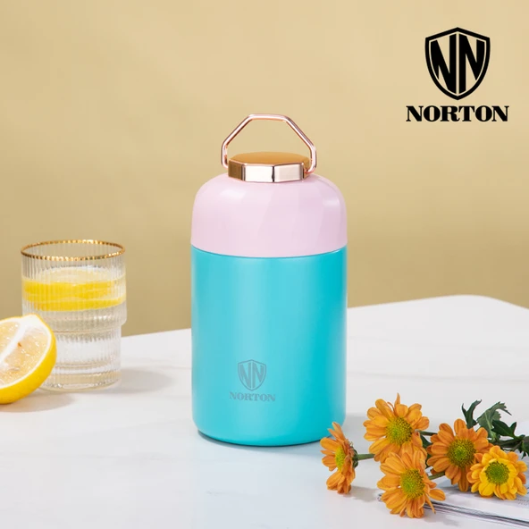 600ml Vakumlu Yemek Termosu - Mavi - 3