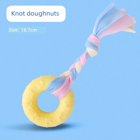 Köpek Diş Kaşıma Oyuncağı - Düğümlü Donut