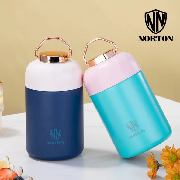 600ml Vakumlu Yemek Termosu - Mavi - 4