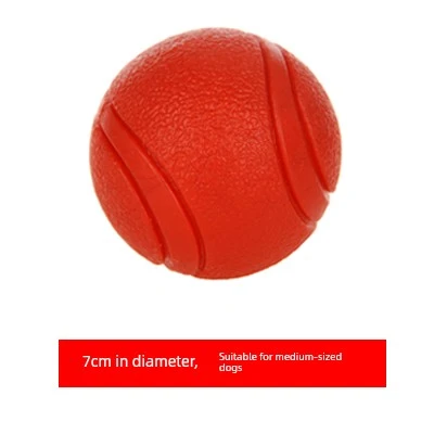 Köpek Isırmasına Dayanıklı Top Oyuncak - Kırmızı Dolu Top Büyük Boy (Yüksek Elastik Süper Isırık)
