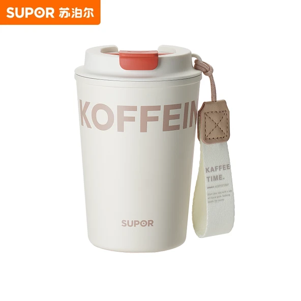 400ml Termos Bardak - Badem Beyazı - 316L Paslanmaz Çelik