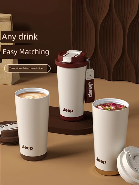 316 Paslanmaz Çelik Termos Bardak - 500ml - Kırmızı - 2