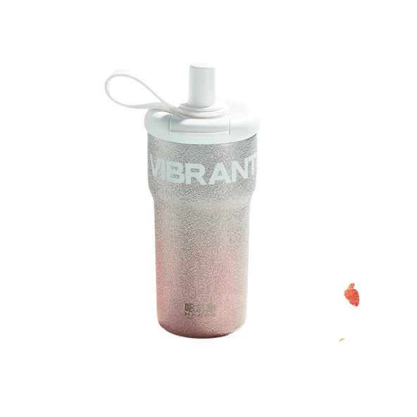 Pipetli Bardak - 500ml - Pembe