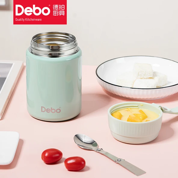 Termos Yemek Kabı - 0.6L - Açık Yeşil - 4