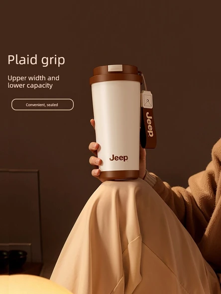 Seramik Kaplı Termos Bardak - 500ml - Siyah - 5