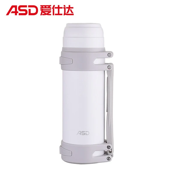 1200ml Seyahat Termosu - Çift Kapaklı - Beyaz