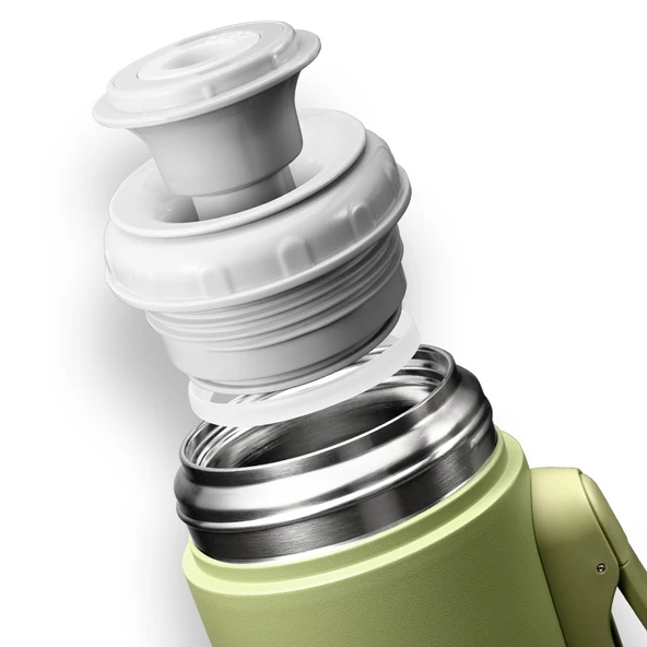 Paslanmaz Çelik Termos - 1200ml - Yeşil - 4