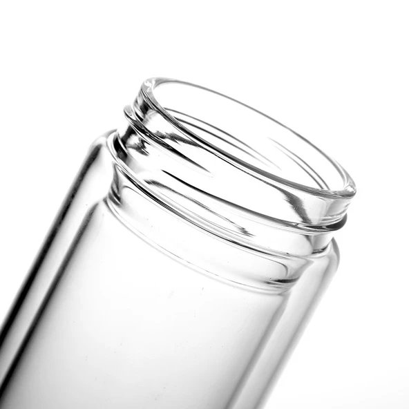 Çift Katmanlı Yalıtımlı Cam Şişe - Demlikli - 300ml - 7