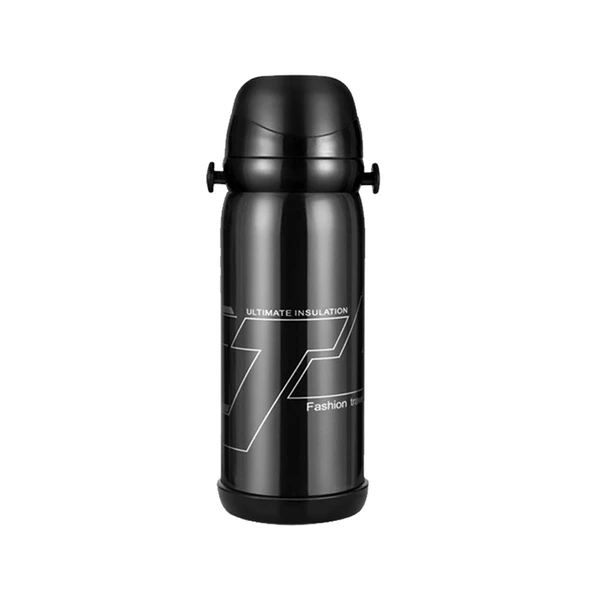 800ml Paslanmaz Çelik Termos - Siyah