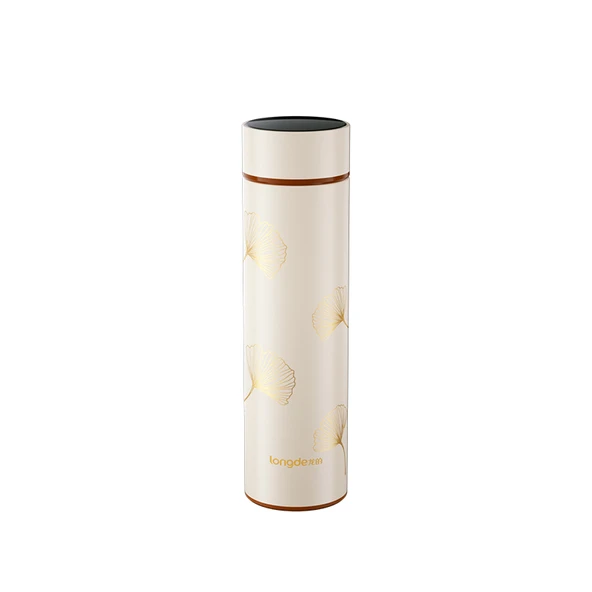 Termos Bardak - Fildişi - 500ml - Sıcaklık Göstergeli - Çay Süzgeçli