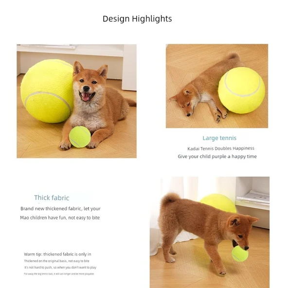 24cm Süper Boy Köpek Tenis Topu - Pompa ve İğne Dahil - 5