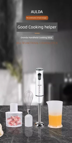 Aulda 400W Yüksek Güçlü El Blenderı - Beyaz Tek [Paslanmaz Çelik Ayaklı] - 7