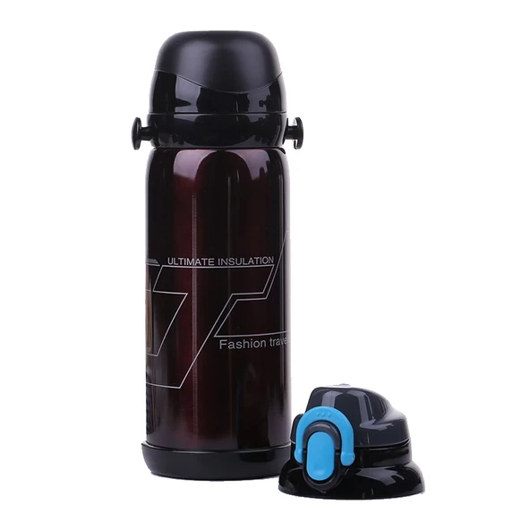 800ml Paslanmaz Çelik Termos - Kahve Rengi - 2
