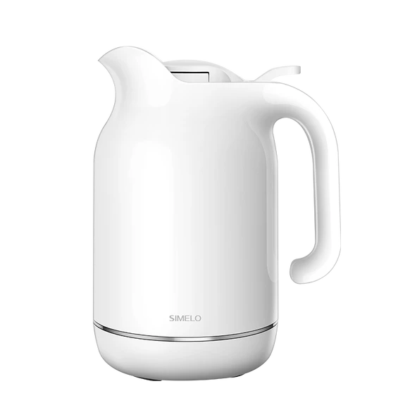 Termometreli Cam Termos - 1500ML - Parlak Beyaz