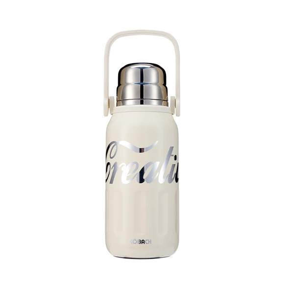 Termos Sürahi - 1200ml - Paslanmaz Çelik - Sedef Beyazı