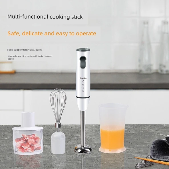 Aulda 400W El Blenderı - Beyaz Tek, Et ve Sebze Doğrayıcı Seti - 2